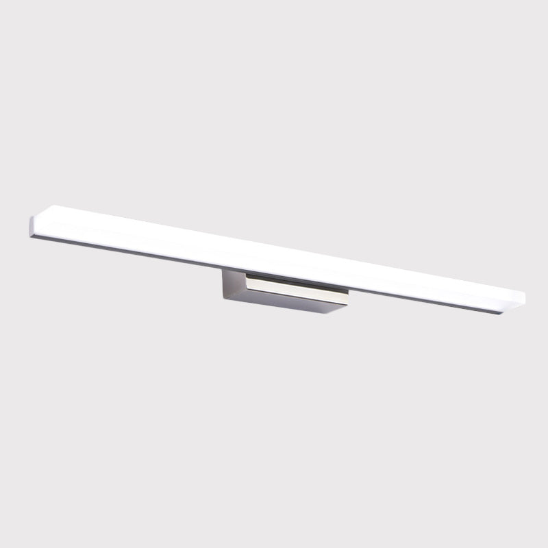 BowLift | Linear Acrylic Makeup Mirror Light Simplicity LED Silver Wall-Mounted Lighting in Warm/White Light