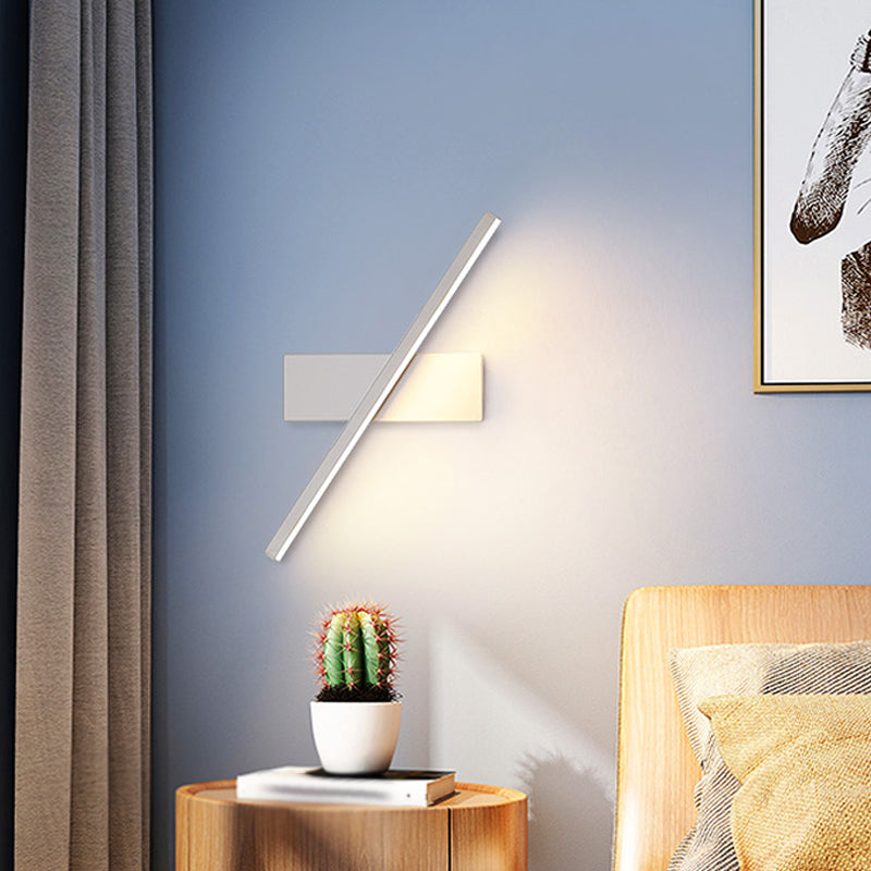 BowLift | Linear Wall Sconce contemporary metallic black/white LED wall light with warm/white light