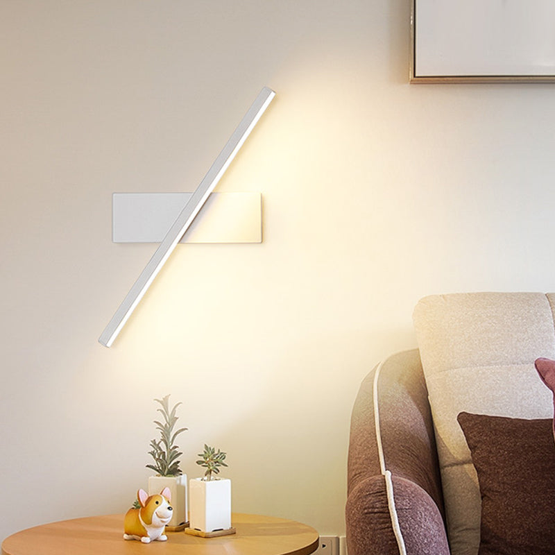 BowLift | Linear Wall Sconce contemporary metallic black/white LED wall light with warm/white light