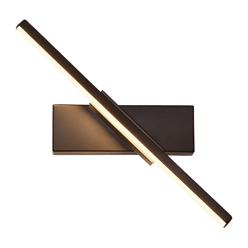 BowLift | Linear Wall Sconce contemporary metallic black/white LED wall light with warm/white light