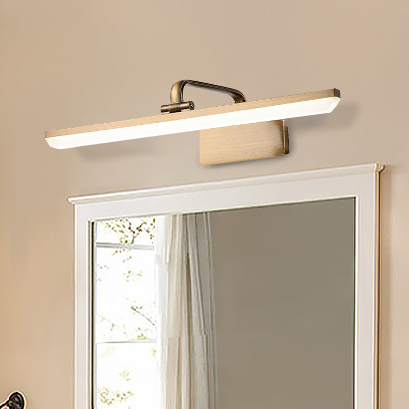 BowLift | Contemporary LED wall mirror lighting with acrylic shade, chrome wall lighting idea