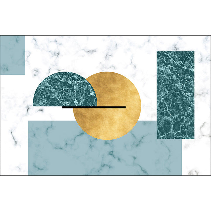 Decorative marble surface pattern carpet Green and White Nordic carpet Polyester Washable Non-slip Pet-friendly carpet for home | Bowlift
