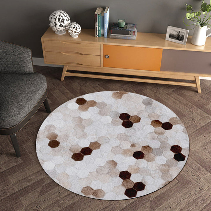 Modern living room rug Multicolored geometric pattern rug Polypropylene Washable Non-slip Pet-friendly rug | Bowlift