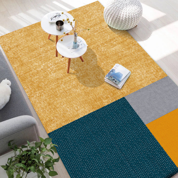 Multi-Colors Parlor Rug Novelty Color Box Rug Polyester Machine Washable Non-Slip Back Rug | Bowlift