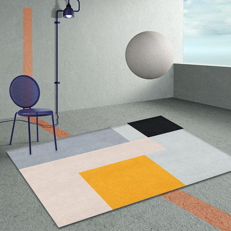 Multi-Colors Parlor Rug Novelty Color Box Rug Polyester Machine Washable Non-Slip Back Rug | Bowlift