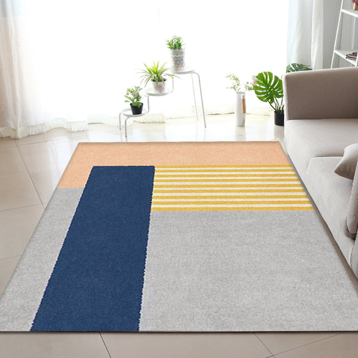 Multi-Colors Parlor Rug Novelty Color Box Rug Polyester Machine Washable Non-Slip Back Rug | Bowlift