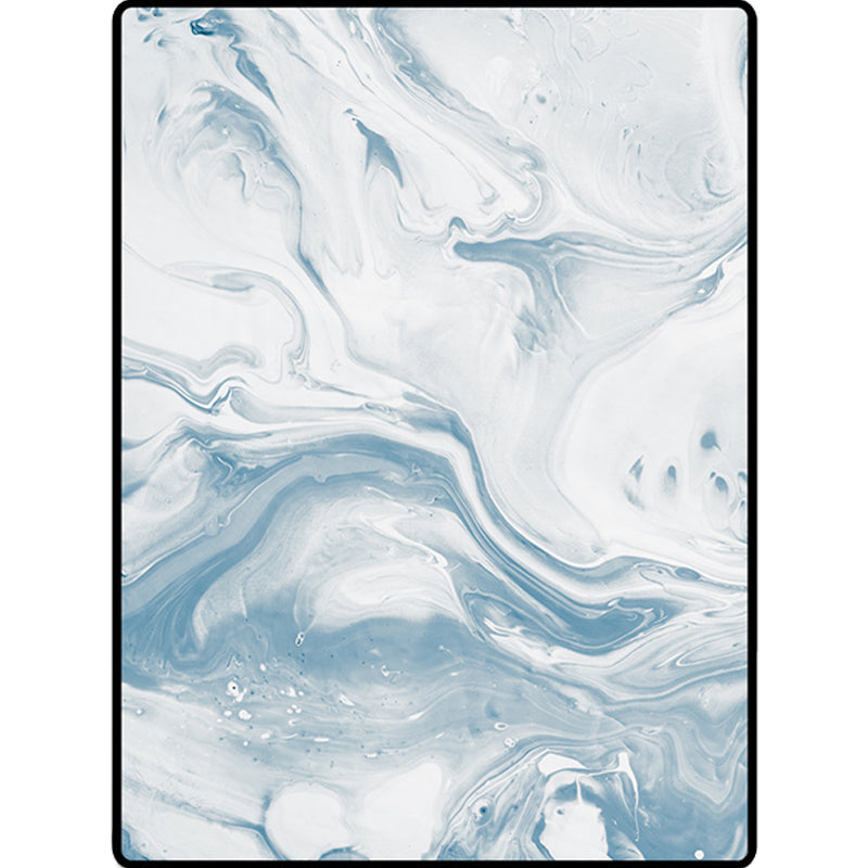 BowLift | Modernist Decorative Carpet Blue Watercolor Pattern Carpet Polypropylene Washable Non-Slip Pet-Friendly Carpet