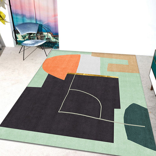 BowLift | Novelty Home Rug Multi Colors Abstract Carpet Polyester Washable Anti-slip Pet Friendly Rug