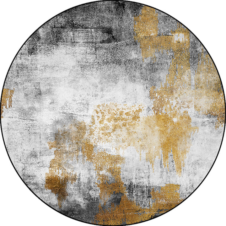 BowLift | Industrial Living Carpet Gray Abstract Carpet Synthetic Washable Non-Slip Pet-Friendly Carpet