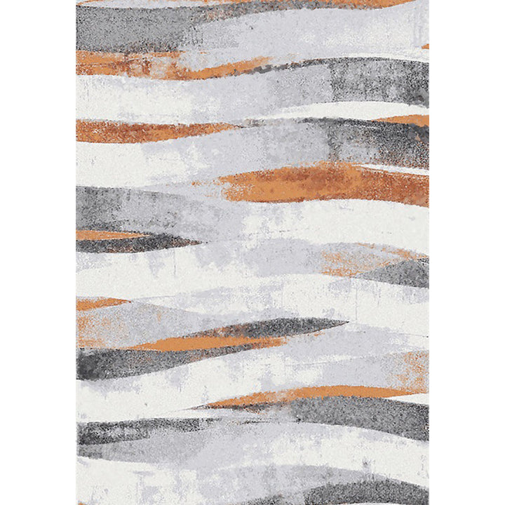 BowLift | Gray living room carpet industrial brush stroke pattern carpet polyester machine washable pet-friendly carpet