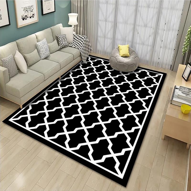 Geometric Patterned Area Rug Bowlift