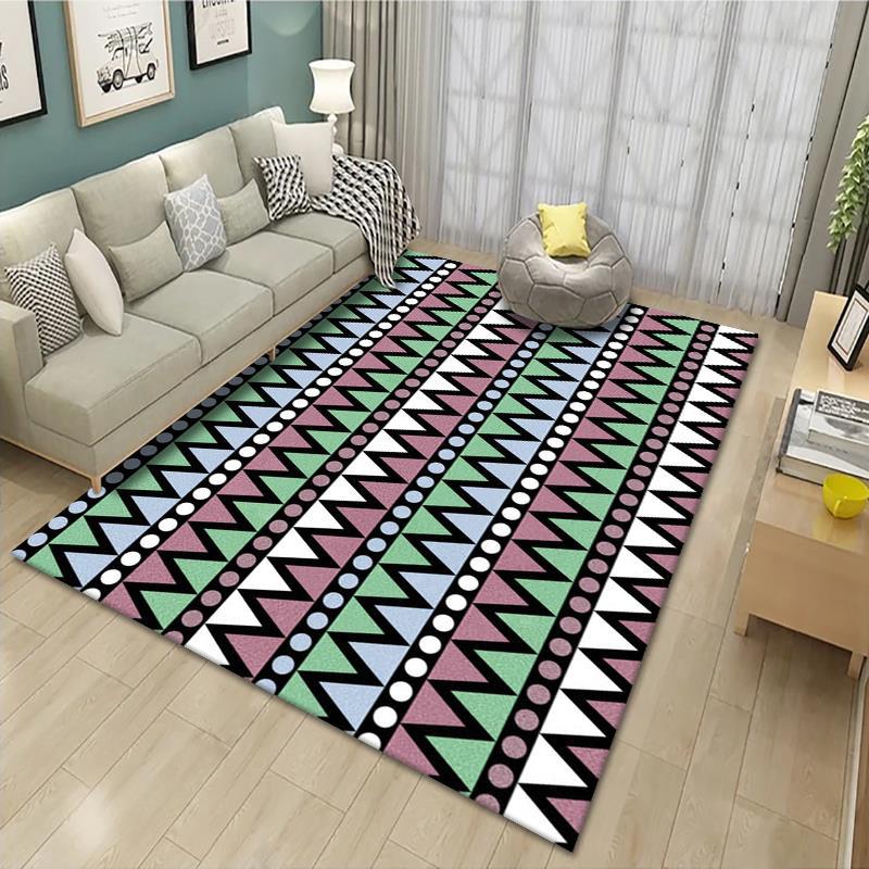 Geometric Patterned Area Rug Bowlift