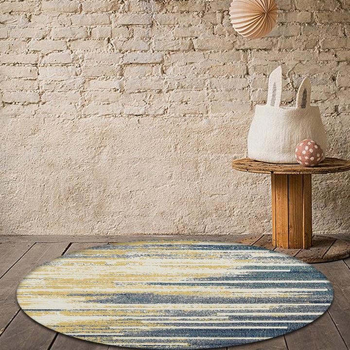 BowLift | Multicolor Industrial Indoor Rug Polyester Abstract Rug Pet Friendly Washable Non-Slip Carpet for Living Room