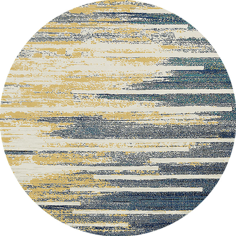 BowLift | Multicolor Industrial Indoor Rug Polyester Abstract Rug Pet Friendly Washable Non-Slip Carpet for Living Room