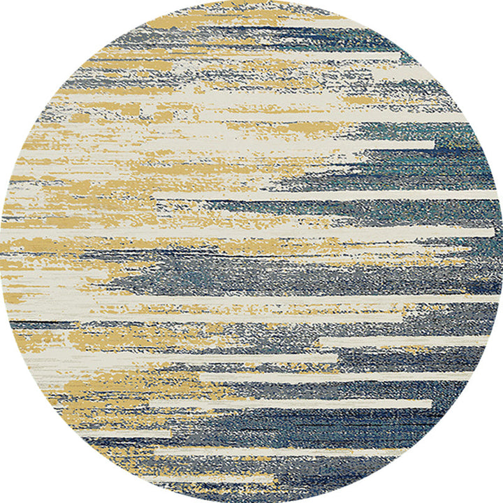 BowLift | Multicolor Industrial Indoor Rug Polyester Abstract Rug Pet Friendly Washable Non-Slip Carpet for Living Room