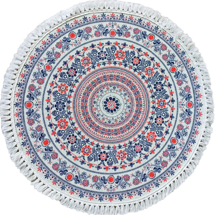 Traditional tribal flower pattern rug Multicolored Moroccan rug Flax pet-friendly washable non-slip rug for the bedroom | Bowlift