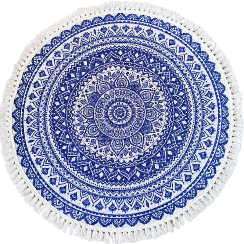Traditional tribal flower pattern rug Multicolored Moroccan rug Flax pet-friendly washable non-slip rug for the bedroom | Bowlift