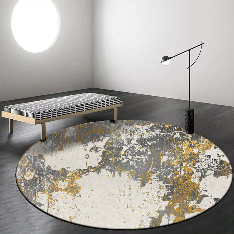 BowLift | Gray abstract carpet Synthetic industrial carpet Washable Non-slip backing rug for decoration