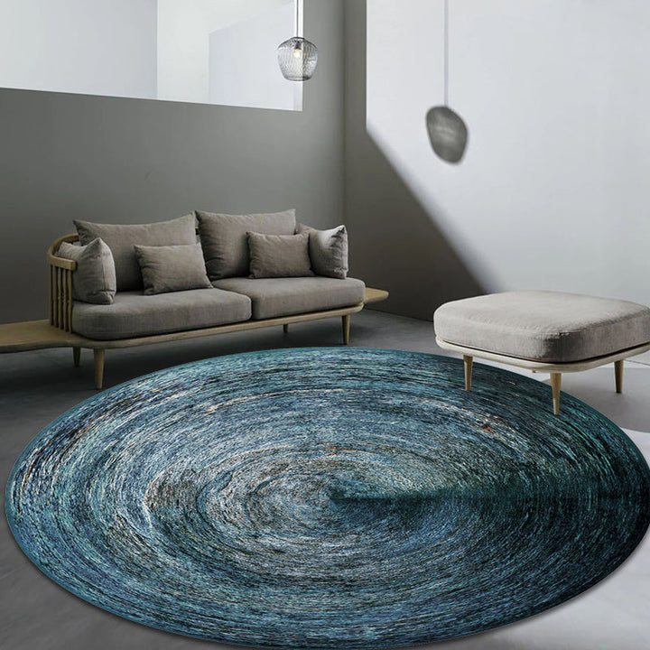 Green abstract rug polyester modernist rug washable with non-slip backing rug for the bedroom | Bowlift