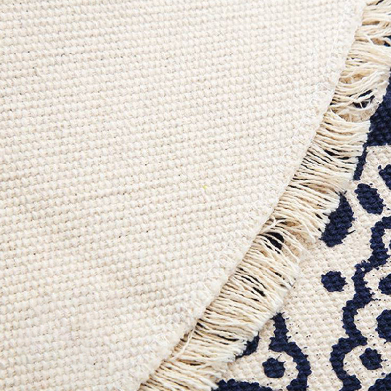BowLift | Moroccan tribal floral pattern rug multicolor cotton rug non-slip pet-friendly washable rug for bedroom
