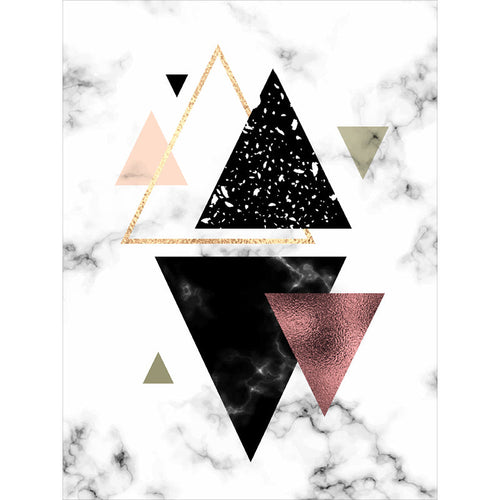 New triangular pattern rug with marble surface White polyester rug non-slip washable for living room | Bowlift