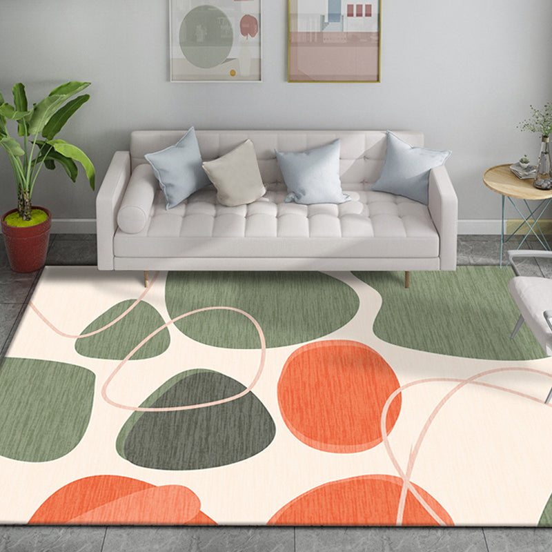 BowLift | Multicolor Colorblock Rug Polyester Modernist Rug Washable Non-Slip Back Rug for Bedroom