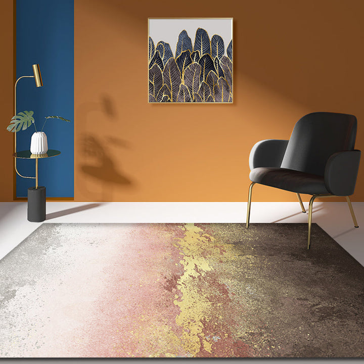 BowLift | Multicolored Shabby Chic Rug Polypropylene Abstract Rug Pet-Friendly Washable Non-Slip Rug for Living Room