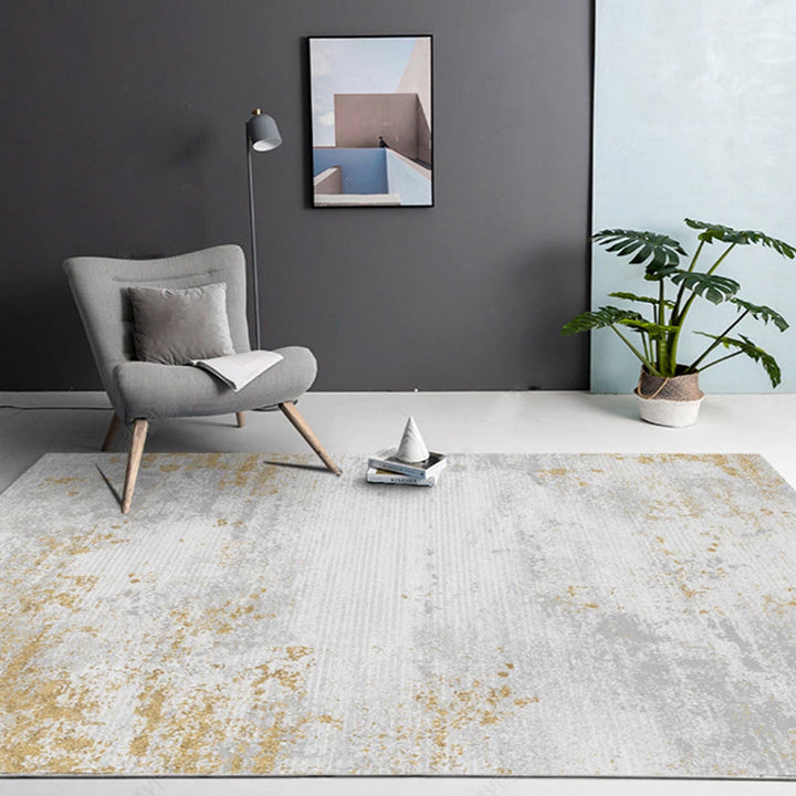 BowLift | Multicolored Shabby Chic Rug Polypropylene Abstract Rug Pet-Friendly Washable Non-Slip Rug for Living Room