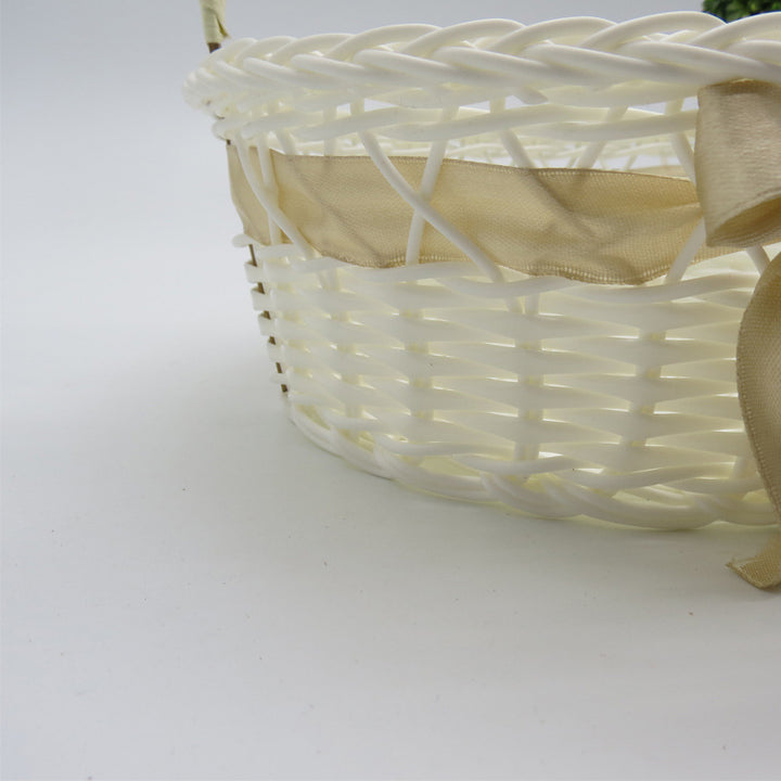Ladies Wedding Basket with Satin Ribbon Bowlift
