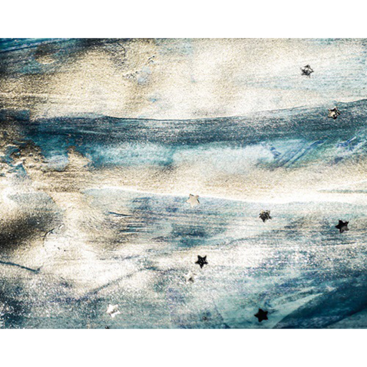BowLift | Minimalist Abstract Star Pattern Carpet Blue Polyester Rug Non-Slip Pet-Friendly Washable Indoor Carpet for Decoration