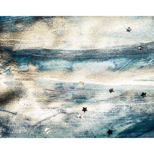 BowLift | Minimalist Abstract Star Pattern Carpet Blue Polyester Rug Non-Slip Pet-Friendly Washable Indoor Carpet for Decoration