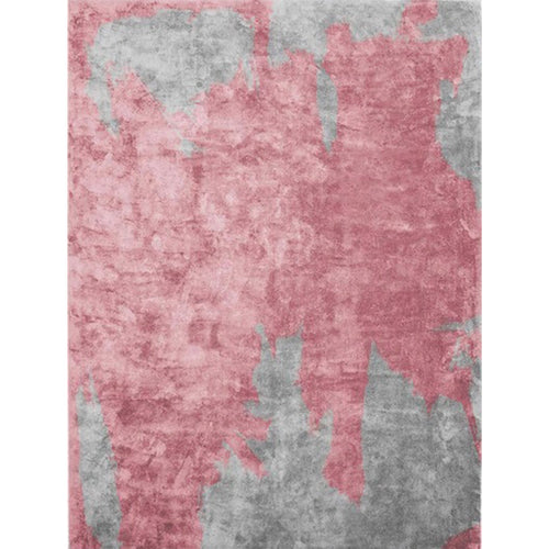 BowLift | Simple Pink Industrial Carpet Polyester Abstract Carpet Washable Non-Slip Backing Pet-Friendly Carpet for Living Room