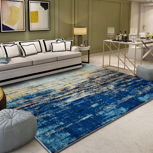 BowLift | Industrial Living Room Carpet Abstract Carpet Polyester Machine Washable Non-Slip Backing Pet-Friendly Carpet