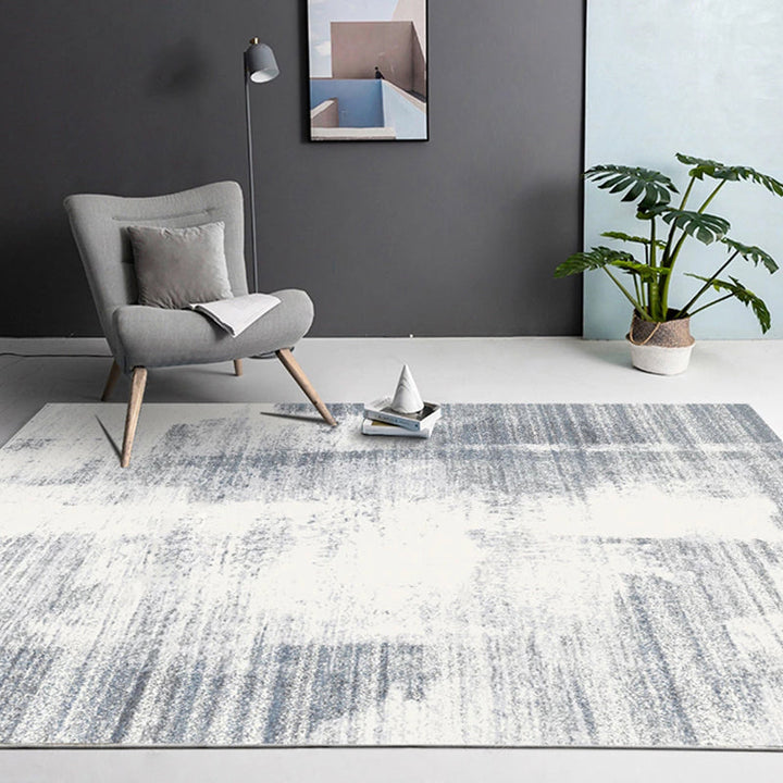 BowLift | Industrial Study Mat Multi Colors Abstract Watercolor Pattern Carpet Polyester Machine Washable Non-Slip Pet Friendly Area Rug