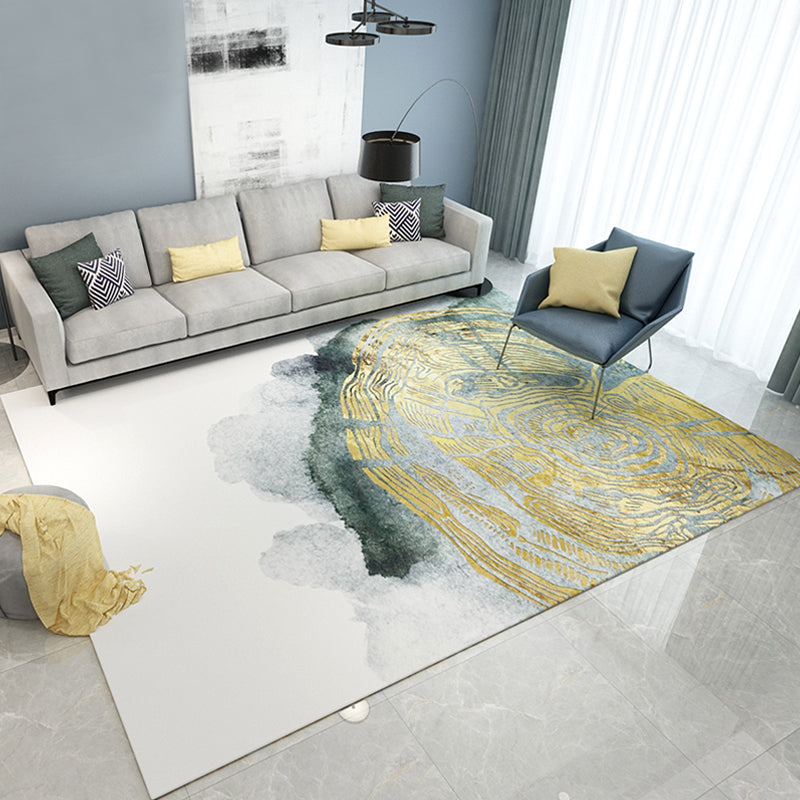 BowLift | Multicolored Swirl Striped Carpet Polyester Industrial Carpet Non-Slip Backing Carpet for Bedroom