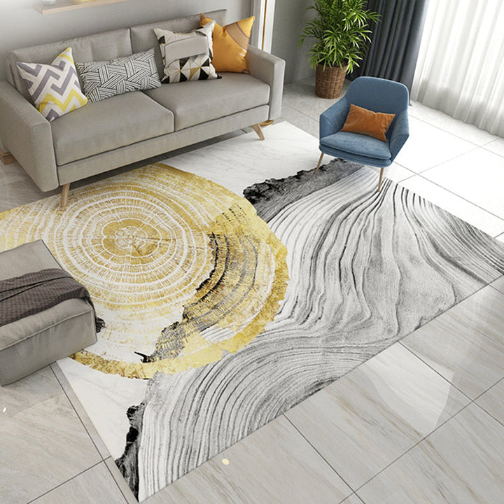 BowLift | Multicolored Swirl Striped Carpet Polyester Industrial Carpet Non-Slip Backing Carpet for Bedroom