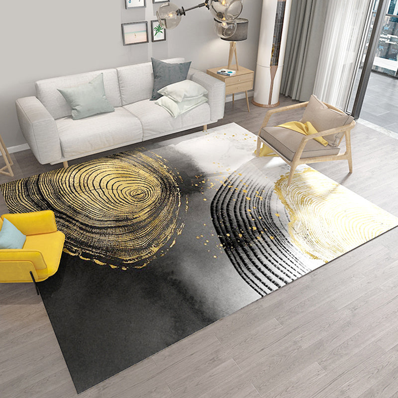 BowLift | Multicolored Swirl Striped Carpet Polyester Industrial Carpet Non-Slip Backing Carpet for Bedroom
