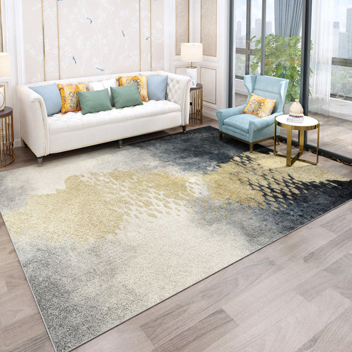 BowLift | Funky Abstract Rug Multicolored Industrial Carpet Polyester Machine Washable Non-Slip Pet-Friendly Rug for Living Room