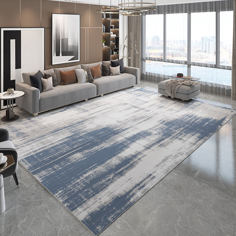 BowLift | Gray and Brown Abstract Area Rug Polyester Industrial Rug Washable Non-Slip Back Pet-Friendly Indoor Rug for Bedroom