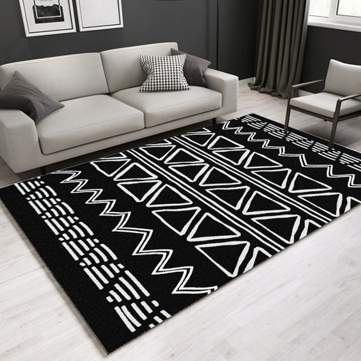 Beautiful multicolor triangle rug synthetic modern rug machine washable for the living room | Bowlift