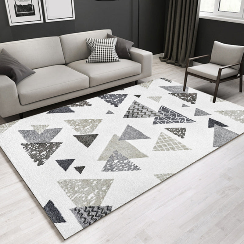 Beautiful multicolor triangle rug synthetic modern rug machine washable for the living room | Bowlift