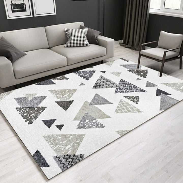 Beautiful multicolor triangle rug synthetic modern rug machine washable for the living room | Bowlift