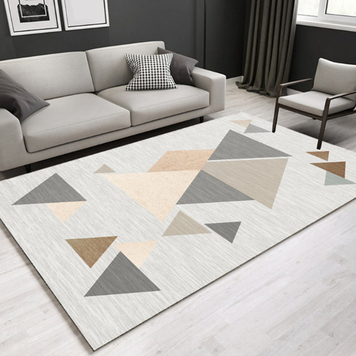 Beautiful multicolor triangle rug synthetic modern rug machine washable for the living room | Bowlift