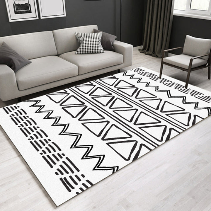 Beautiful multicolor triangle rug synthetic modern rug machine washable for the living room | Bowlift