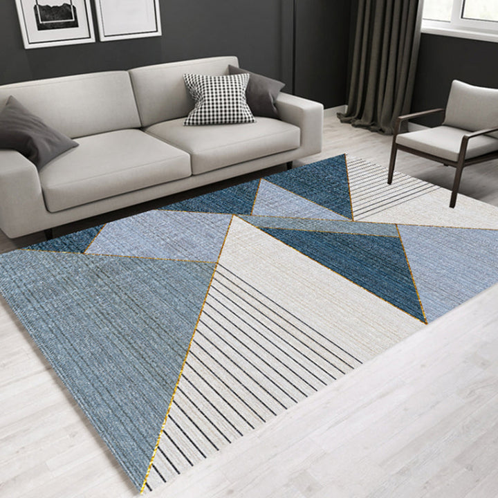 Stylish Modern Indoor Rug Multicolored Geometric Rug Non-Slip Back Washable Rug for Home | Bowlift