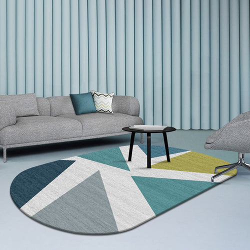 BowLift | Multi-Color Living Room Rug Minimalist Geometry Rug Synthetic Non-Slip Back Rug