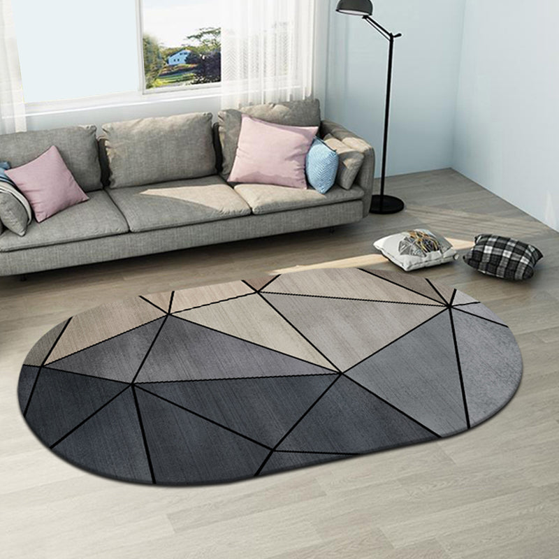 BowLift | Multi-Color Living Room Rug Minimalist Geometry Rug Synthetic Non-Slip Back Rug