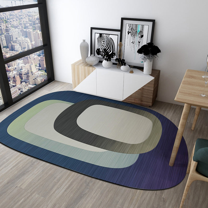 BowLift | Novelty Shaped Geometric Pattern Rug Dark Color Modern Carpet Polypropylene Pet Friendly Non-Slip Rug for Student Housing