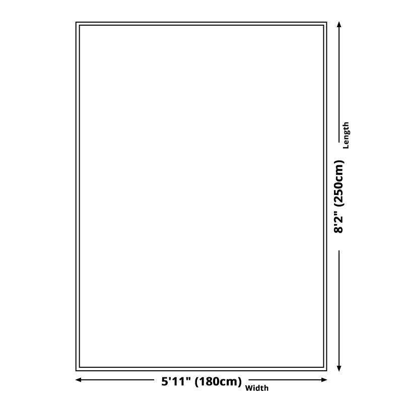 BowLift | Dark Color Block Abstract Rug Polypropylene Minimalist Carpet Stain Resistant Non-Slip Back Rug for Bedroom