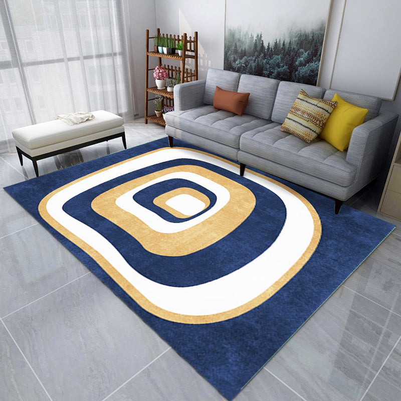 BowLift | Creative Color Block Print Carpet Multicolor Modern Style Rug Polyester Non-Slip Backing Carpet for Home
